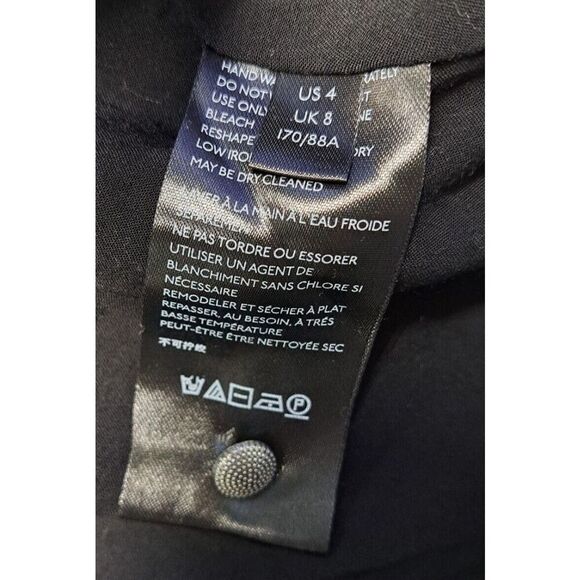 Anthropologie Dress Womens 4 Babydoll Tunic Black White Flowers - Picture 11 of 16